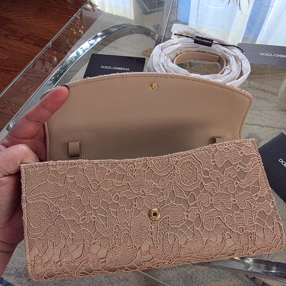 Dolce & Gabbana Pink Lace Crossbody Bag - Picture 8 of 11